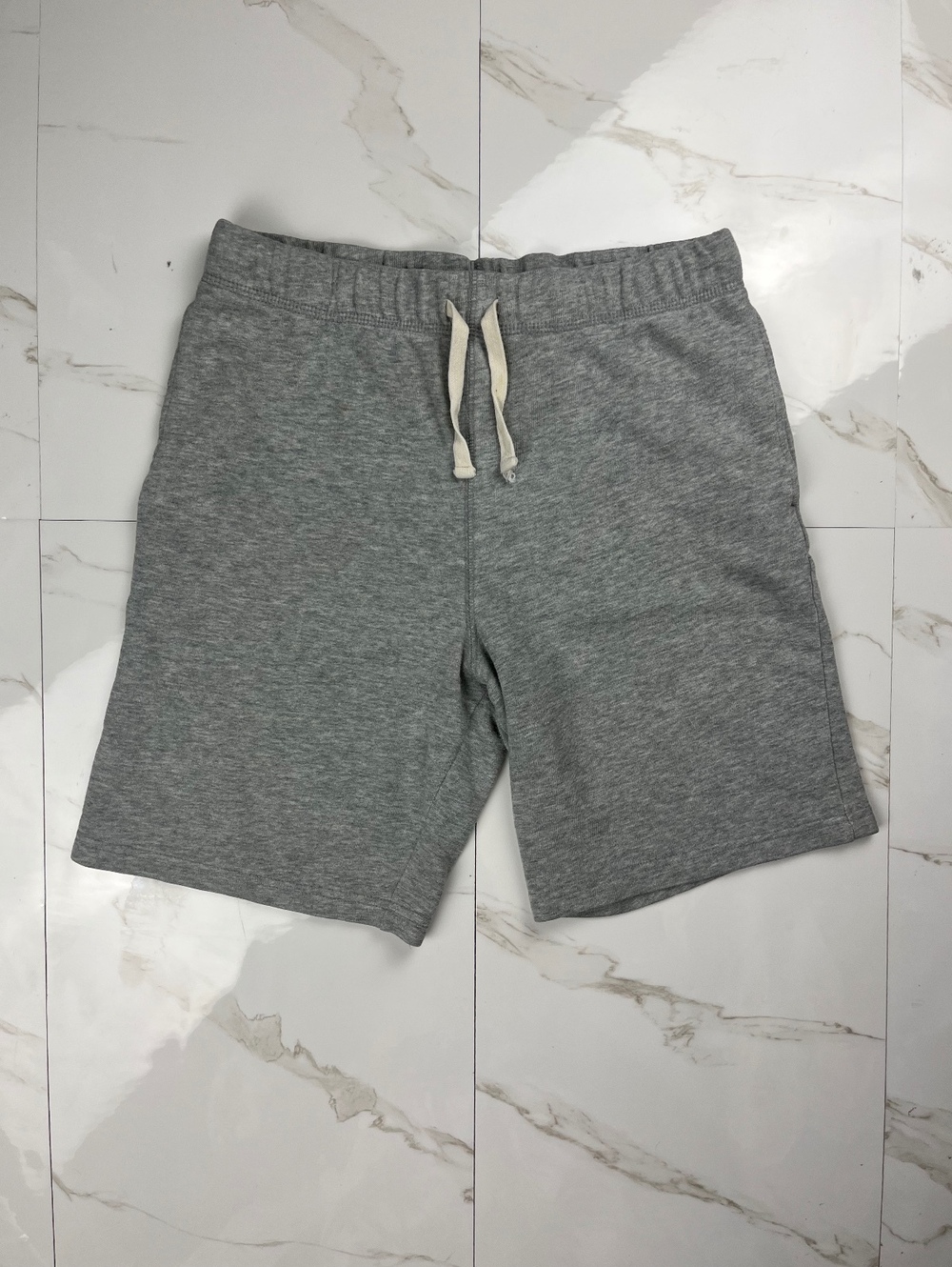 Gray Casual Drawstring Shorts